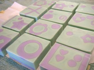 Embedded soap shapes add real interest